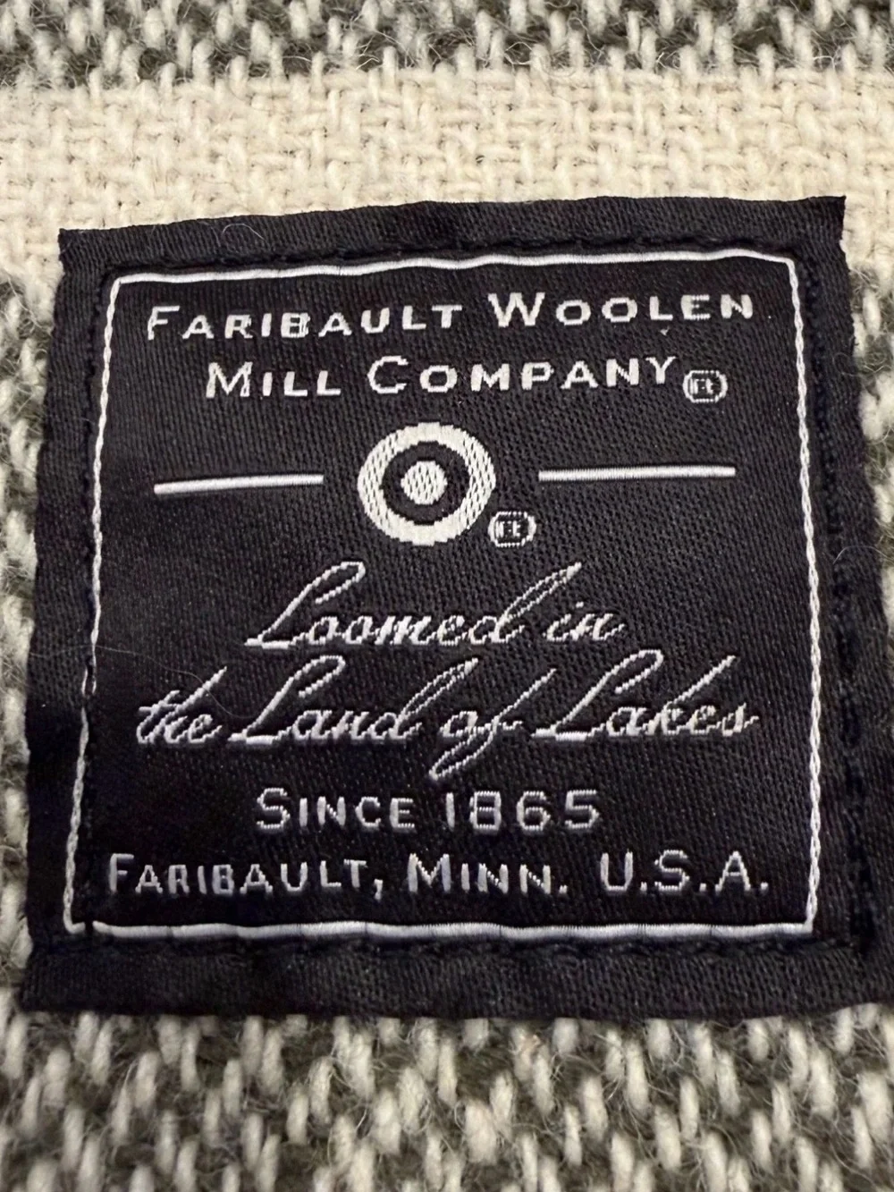 Faribault Woolen Mill Backpack Olive Wool Canvas Made USA Heritage College Bag